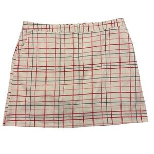 Izod Golf Skort Stretch Plaid Sz 12
